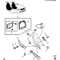 SEAT RAIL COVER (INNER FRONT) LEFT HAND SEAT ANTHRACITE VX VY VZ (NOTE PIC IS OF RH SEAT FOR REFERENCE)