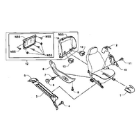 SEAT RAIL COVER LEFT HAND FRONT PASSENGER SEAT REAR INNER ANTHRACITE VT VX VY VZ WH WK WL NO2 IN IMAGE