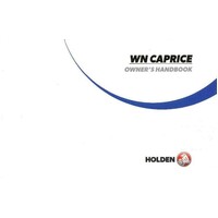 OWNERS MANUAL - Genuine Holden 2016 My16 WN Caprice Owners Manual