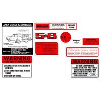 ENGINE BAY DECAL KIT XD ZJ 5.8 V8