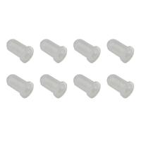 RETAINER SOCKET SUIT BADGE PLASTIC Push In Tube Nut 3mm Stud 4mm Hole 10mm Length