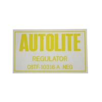 Decal Regulator 'Autolite' XW XY (C8TF-1