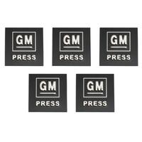 SEAT BELT BADGE SET "GM PRESS" LC LJ SA BUILD (5 PCS)