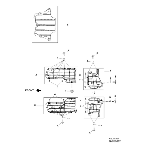 DEFLECTOR VE VF LEFT REAR UNDERBODY SPLASH SHIELD NO 10 IN IMAGE