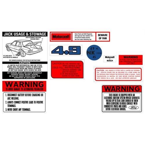 ENGINE BAY DECAL KIT (BASIC) XE ZK 4.9