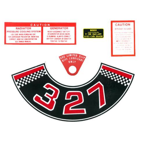 ENGINE BAY DECAL KIT + DIFF TAB '327' HK NLA AFTER EXISTING STOCK