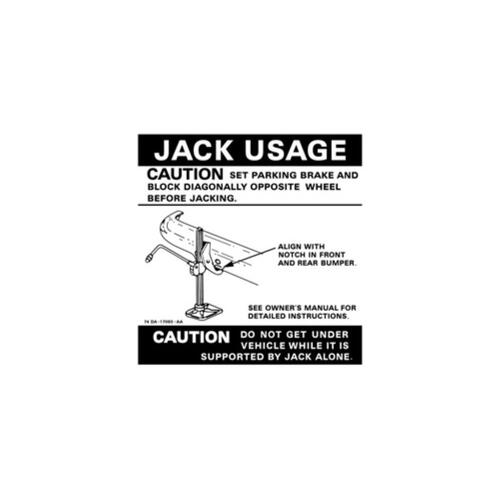 Jack Usage Decal XB