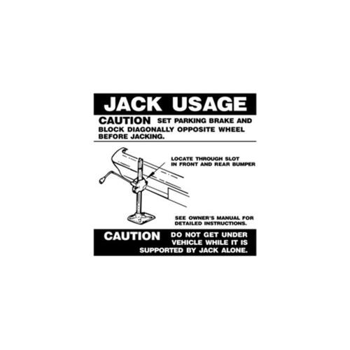 Jack Usage Decal XC