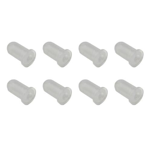 RETAINER SOCKET SUIT BADGE PLASTIC Push In Tube Nut 3mm Stud 4mm Hole 10mm Length