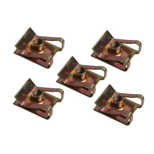 CLIP SET UNIVERSAL NUT U TYPE SPRG M5 V820045S36D X 5