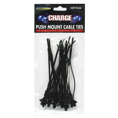 CABLE TIE PANEL MOUNT 2.5 X 100MM PACK OF 25