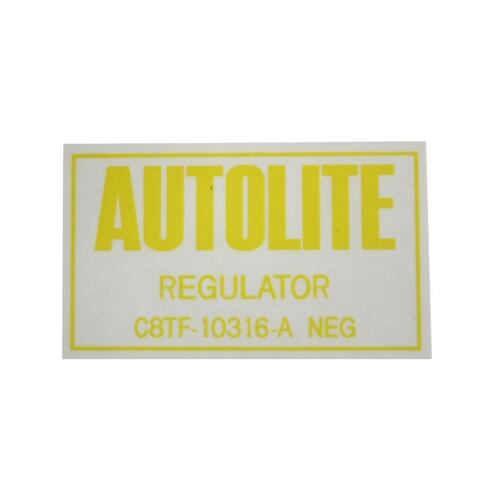 Decal Regulator 'Autolite' XW XY (C8TF-1