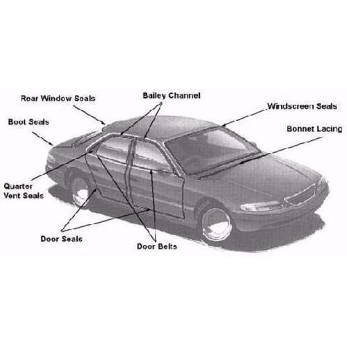 DOOR BELT FRONT OUTER TOYOTA COROLLA SEDAN KE70 81 84 COROLLA SED KE30-55 74-81
DATSUN 720 UTE 80-6 W/OUT 1/4 VENT