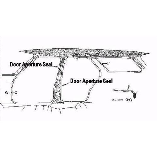 SEAL DOOR TOP OF DOOR FRAME DATSUN 260Z