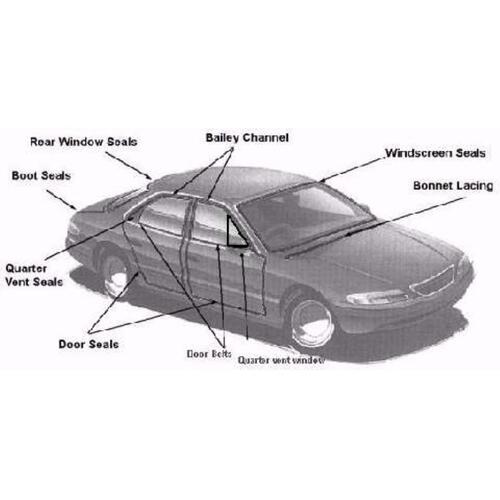 Seal Quarter Glass Rear MAZDA 323 3DOOR & 626 2 DOOR 1983 - 1986 COROLLA KE10 & KE15 2 DOOR