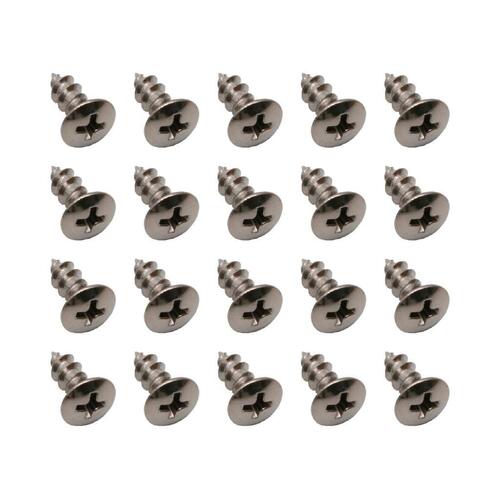 SCREW OVAL HEAD CR REC TAPPERS 10 X 1/2" CHROME