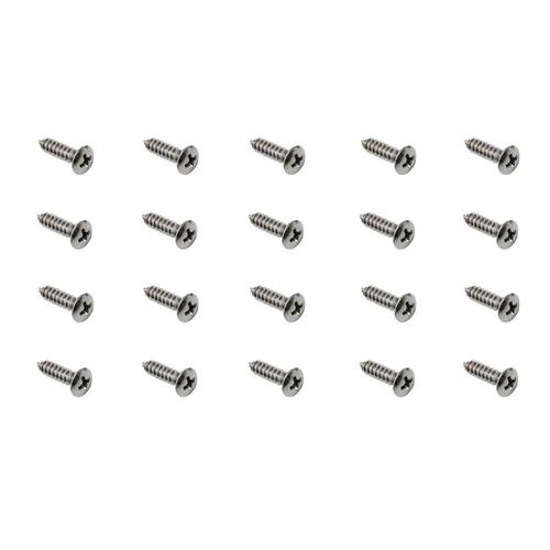 SCREW PACK 10# X 3/4 OVAL HEAD CHROME C/