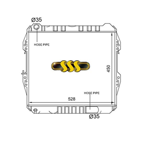 RADIATOR TOYOTA HILUX DIESEL 83-86