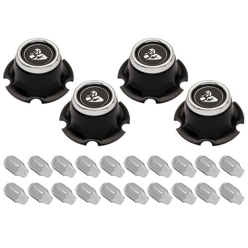 Wheel Centre Cap Kit With Nuts Early LJ Acorn Nuts